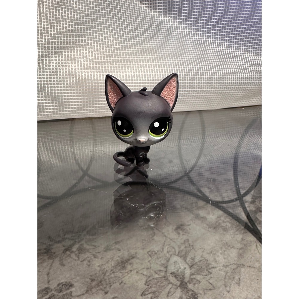 Littlest Pet Shop LPS #3-78 Jade Catkin Black Cat Green Eyes Glitter Ears